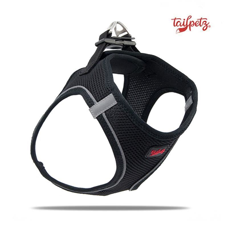 Tailpetz Air Mesh Köpek Göğüs Tasması Large 48x54 cm Siyah