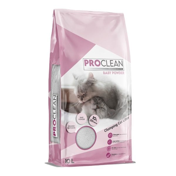 ProClean Bebek Pudra Kokulu Kalın Taneli Kedi Kumu 10 Lt