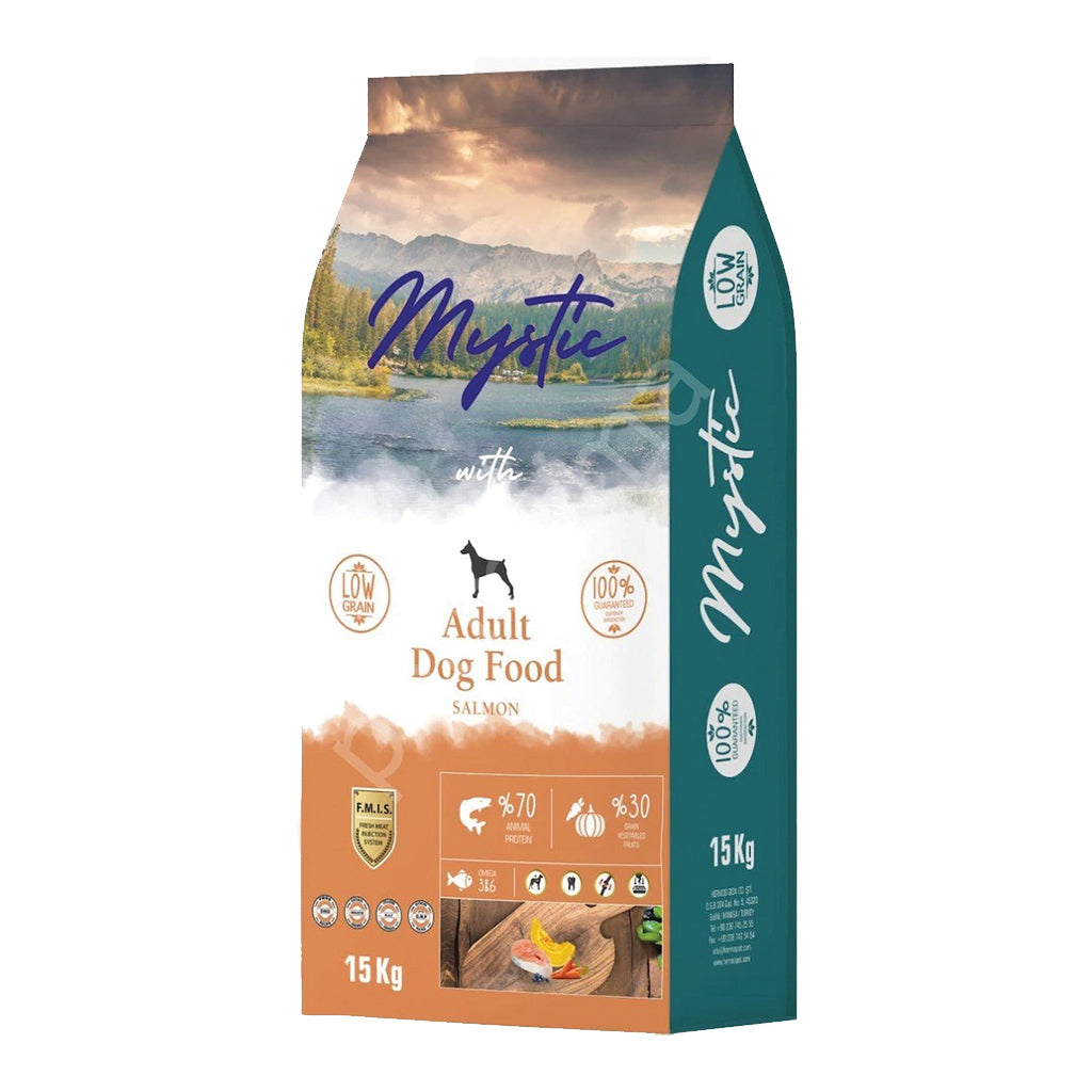 Mystic Düşük Tahıllı Somon Balıklı Yetişkin Köpek Maması 15 kg