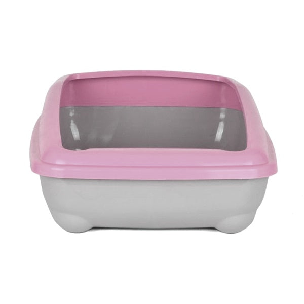 Kedi Tuvalet Kum Kabı 50/37/13.5 cm Açık Pembe + Kürek Hediye