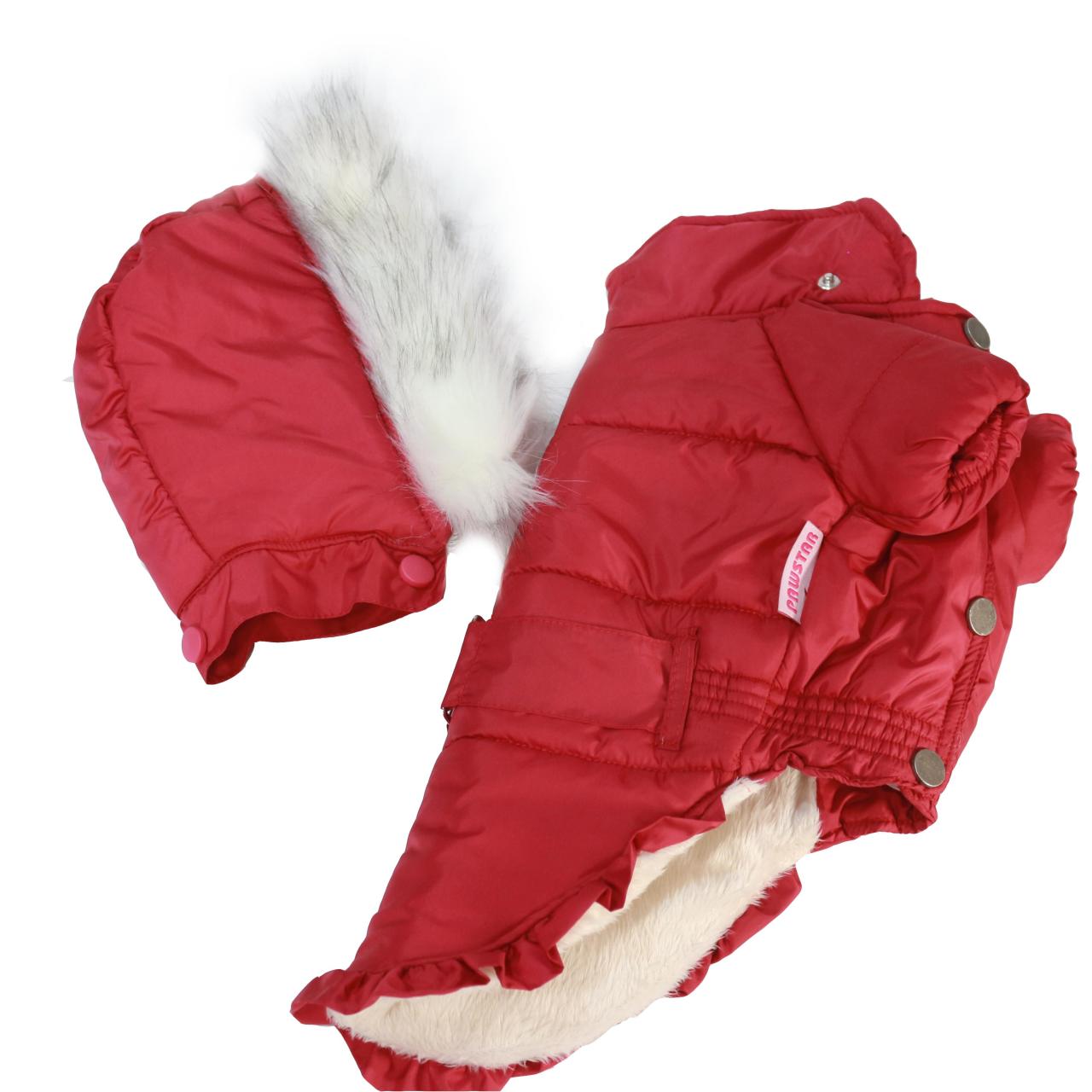 Angel Coat Cherry Küçük Irklar İçin Kapşonlu Mont Yağmurluk Small