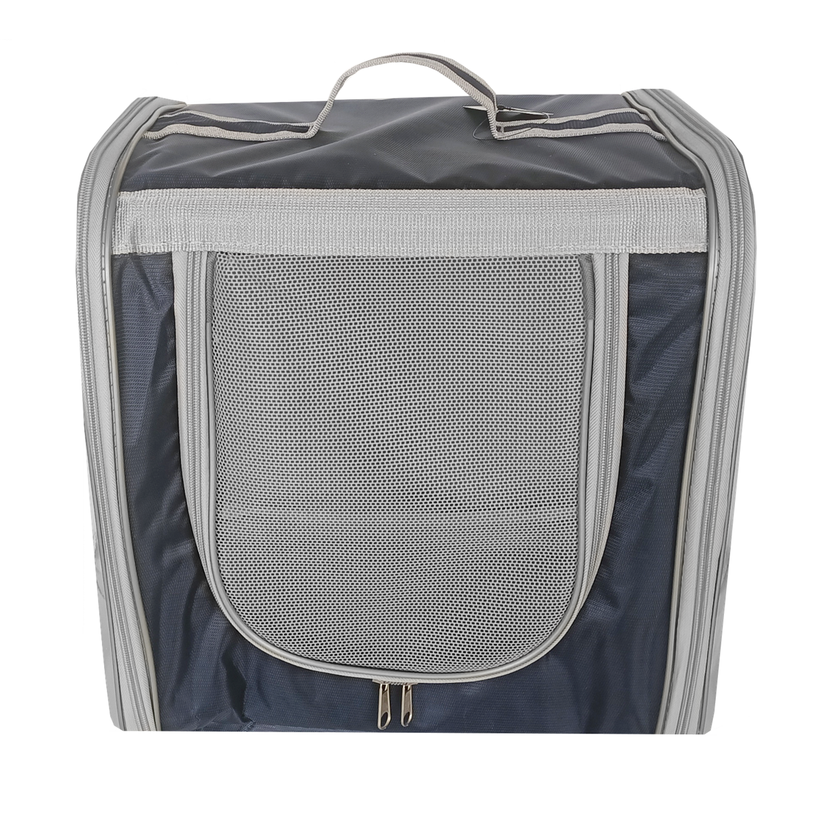 Markapet Çift Cam Kedi Köpek Taşıma Çantası 32x40x42 cm Lacivert