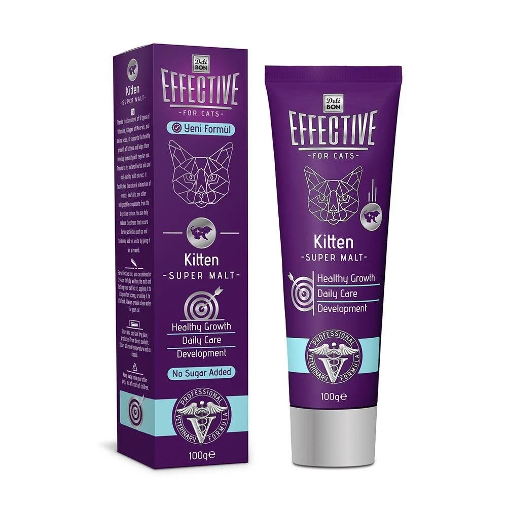 Delibon Effective Kitten Büyüme Destekleyici Yavru Kedi Malt Macunu 100 gr