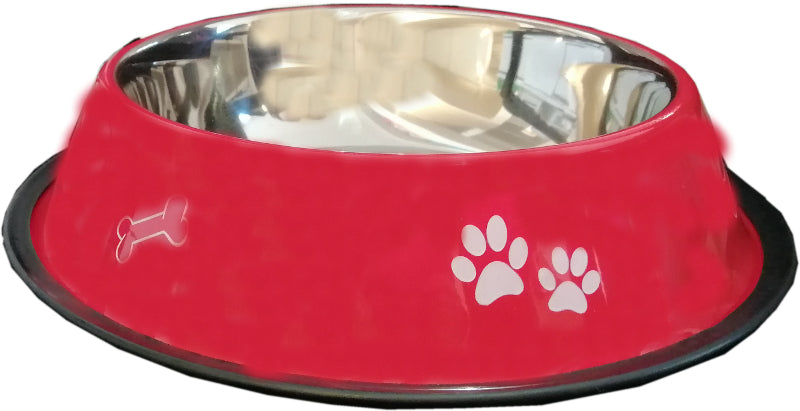 Oripet Pati ve Kemik Desenli Çelik Köpek mama ve su Kabı 750 ml