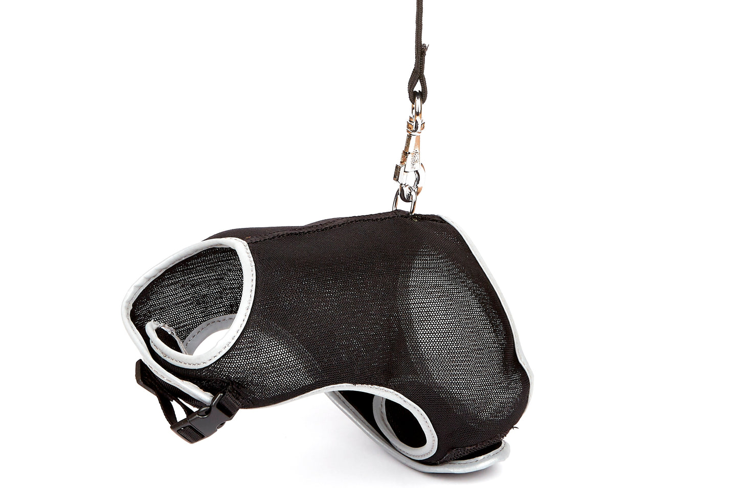 Doggie Havalı Ped Göğüs Tasma Seti Siyah 25*30 cm + 110 cm
