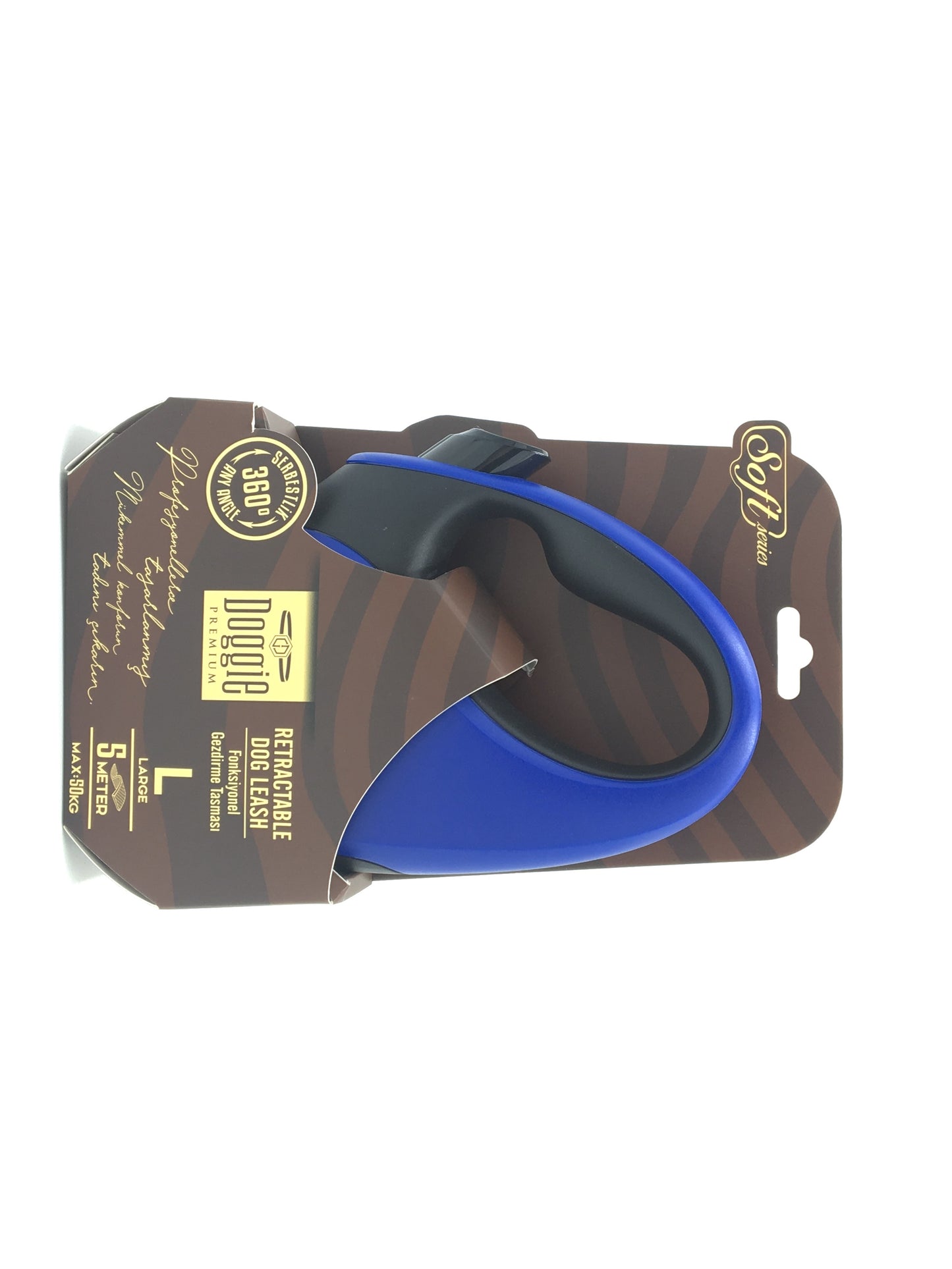 Doggie Soft Seri Otomatik Makaralı Gezdirme Tasması 50 kg / 5 M Mavi