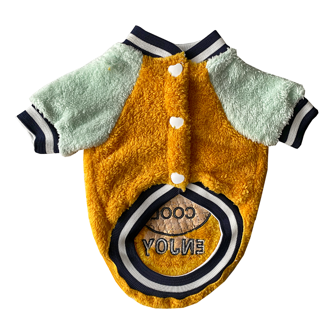 Markapet Peluş Köpek Kıyafeti Sarı Su Yeşili XXLarge 46 x 63 cm - 12 kg