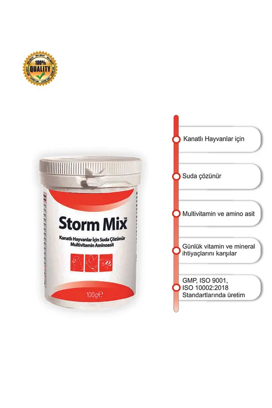 Animari StormMix 100 gr Kanatlı Hayvanlar için Suda Çözünür Multivitamin Amino Asit