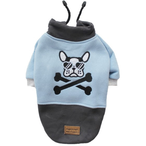 Açık Mavi Korsan Küçük Irk Polar Köpek Sweat Medium