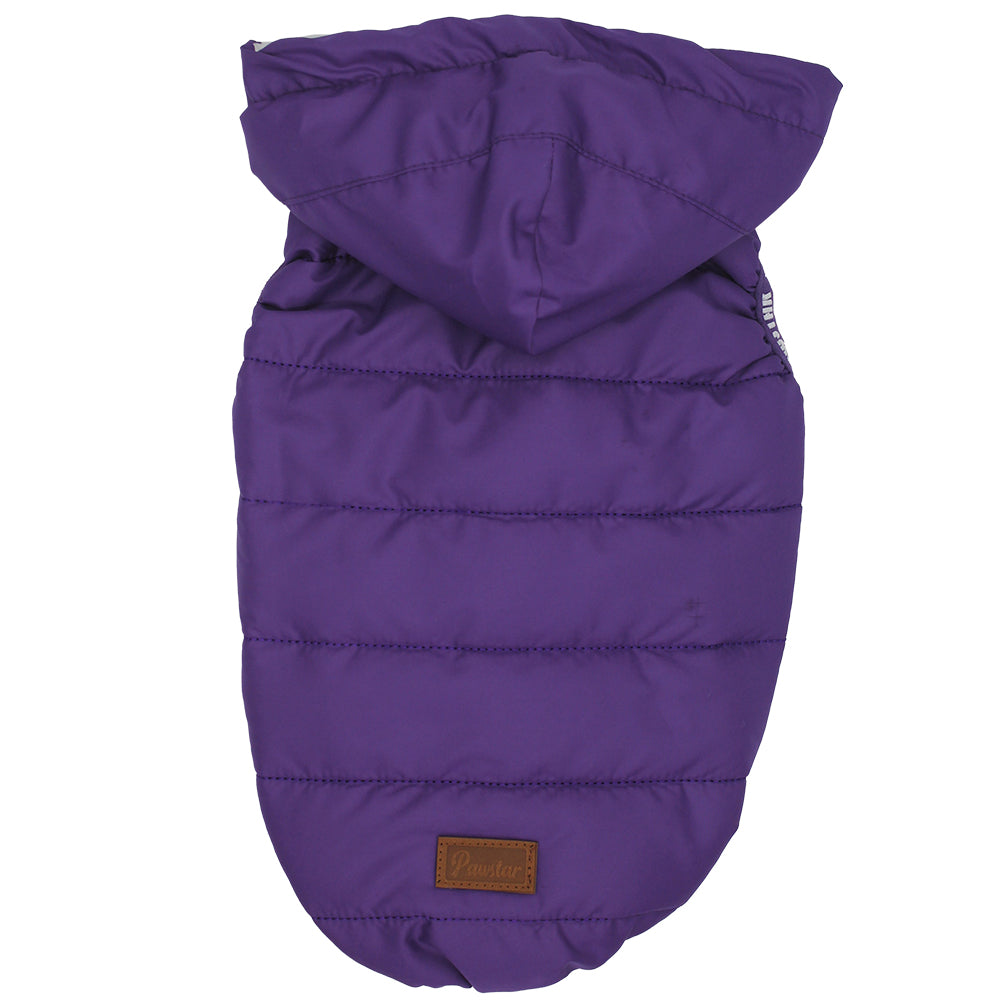 Pawstar Sport Küçük ve Orta Irk Köpek Yeleği Kapşonlu Mor Large 33 Cm