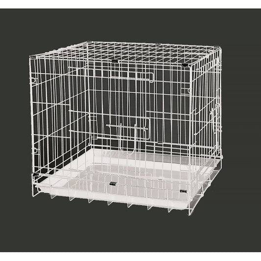 Dayang Kedi Köpek Kafesi Metal 61*44*50 cm Beyaz
