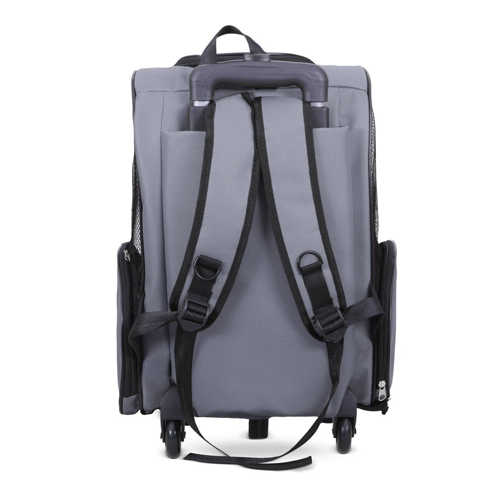 Cattie Portbag Tekerlekli Kedi Köpek Taşıma Çantası 20x30x40 cm Gri