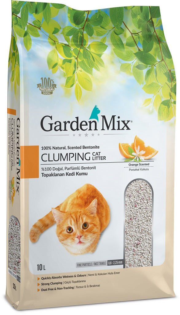 Gardenmix Portakallı Bentonit Topaklanan Kedi Kumu 10 lt