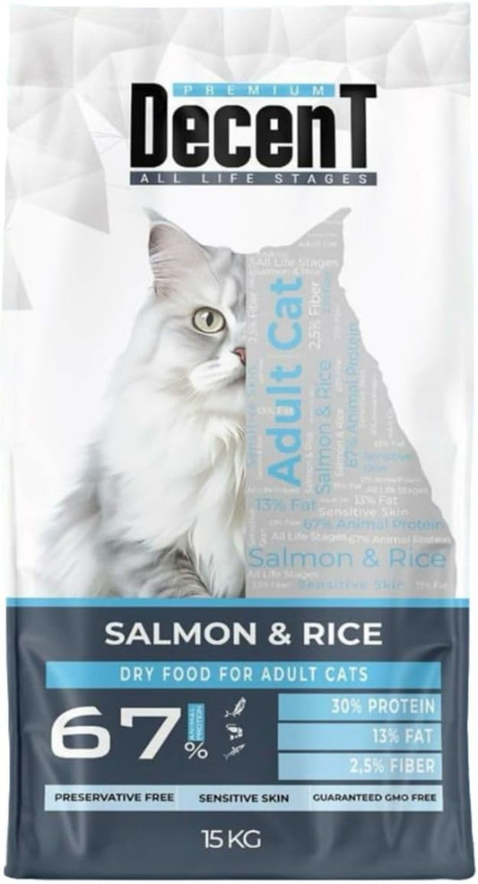Decent Premium Somon Balıklı Kedi Maması 15 kg