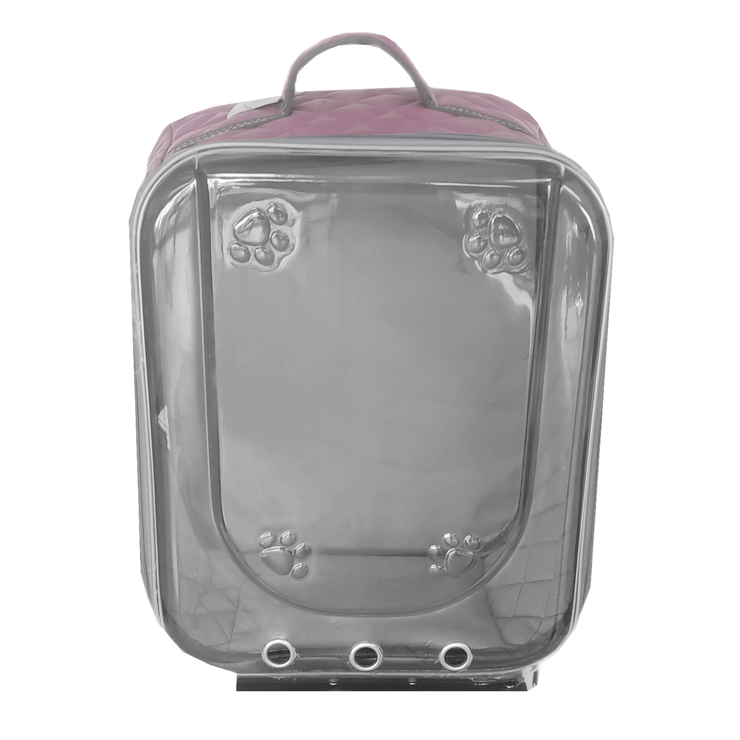 Markapet Deri İşlemeli Tekerlekli Kedi Köpek Taşıma Çantası 25x35x40 cm Açık Pembe