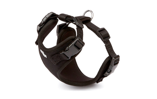 Doggie Havalı Ped Dokuma Köpek Göğüs Tasması 40/45 cm Siyah
