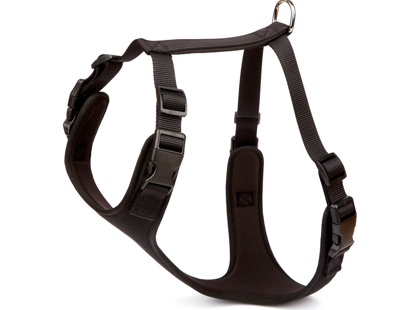 Doggie Havalı Ped Dokuma Köpek Göğüs Tasması 60/85 cm Siyah