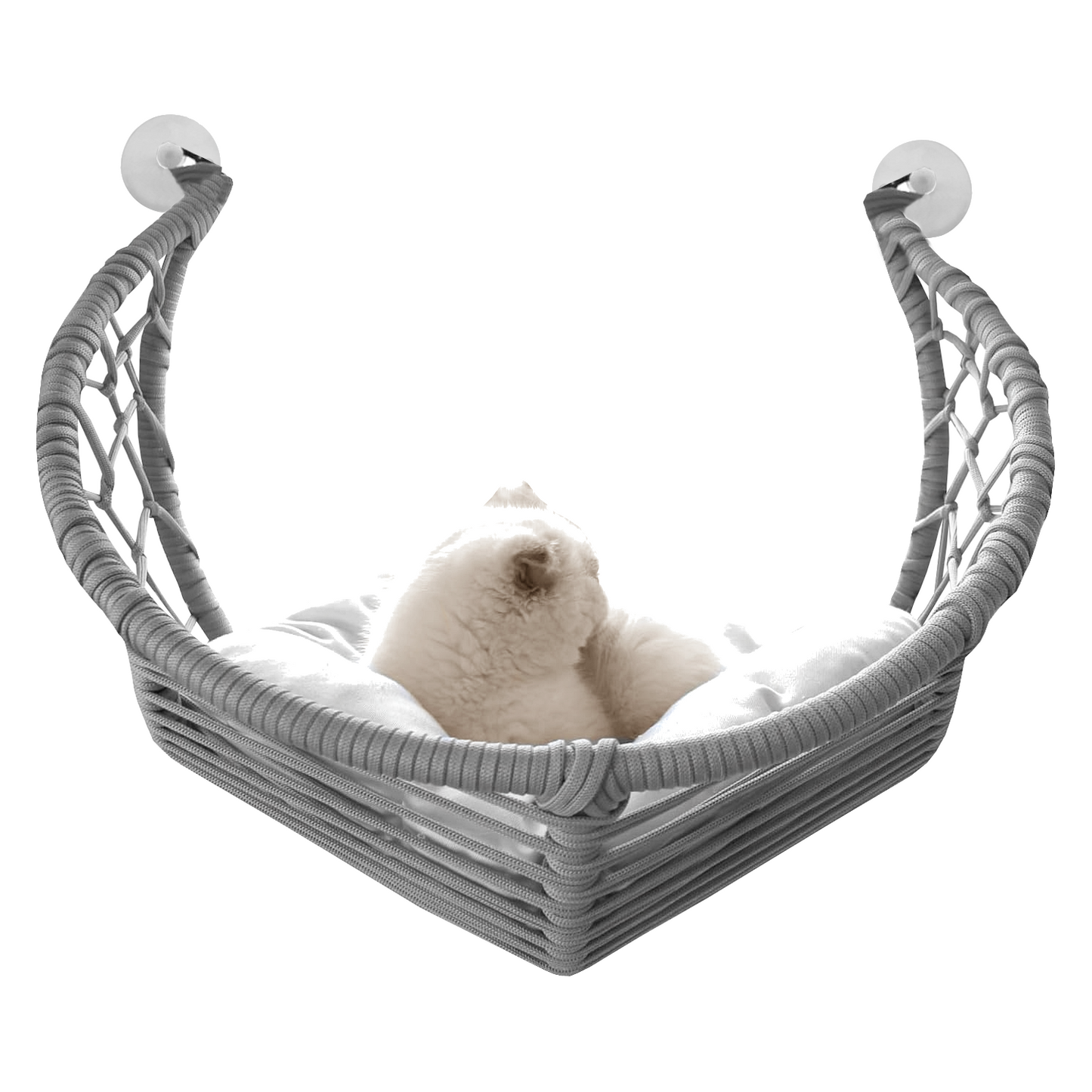 Karamel Pet Vantuzlu Gondol Kedi Hamağı Kedi Yatağı 40*45 cm Gri
