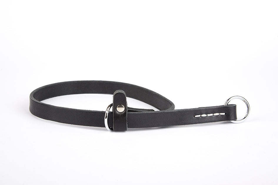 Doggie Eğitim Serisi Gerçek Deriden El Yapımı Ayarlı Köpek Eğitim Tasması 2 x 45-60 cm Siyah
