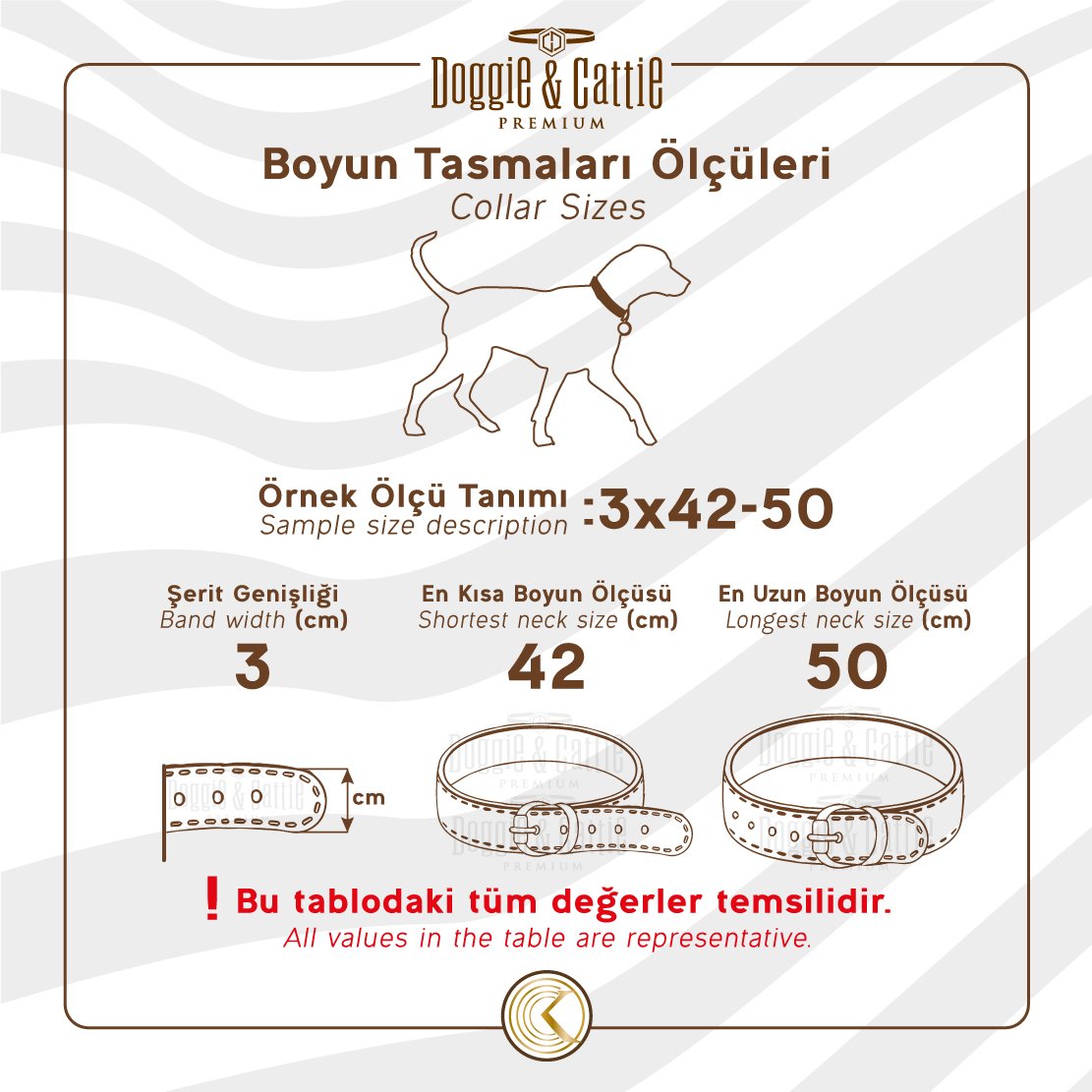 Doggie Elit Seri Dokuma Köpek Boyun Tasması 5x60-70cm Kırmızı