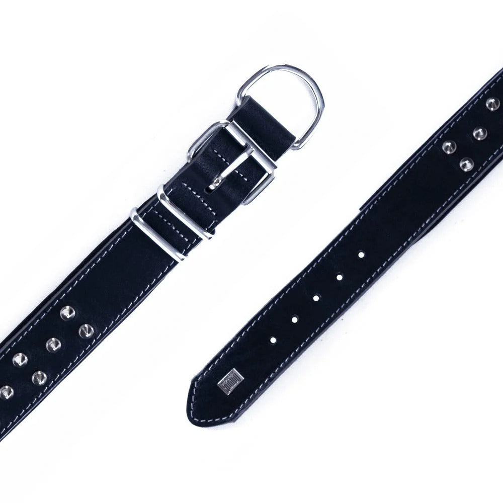 Doggie Ektsra Çivili Köpek Boyun Tasması 4x57-65 cm Siyah
