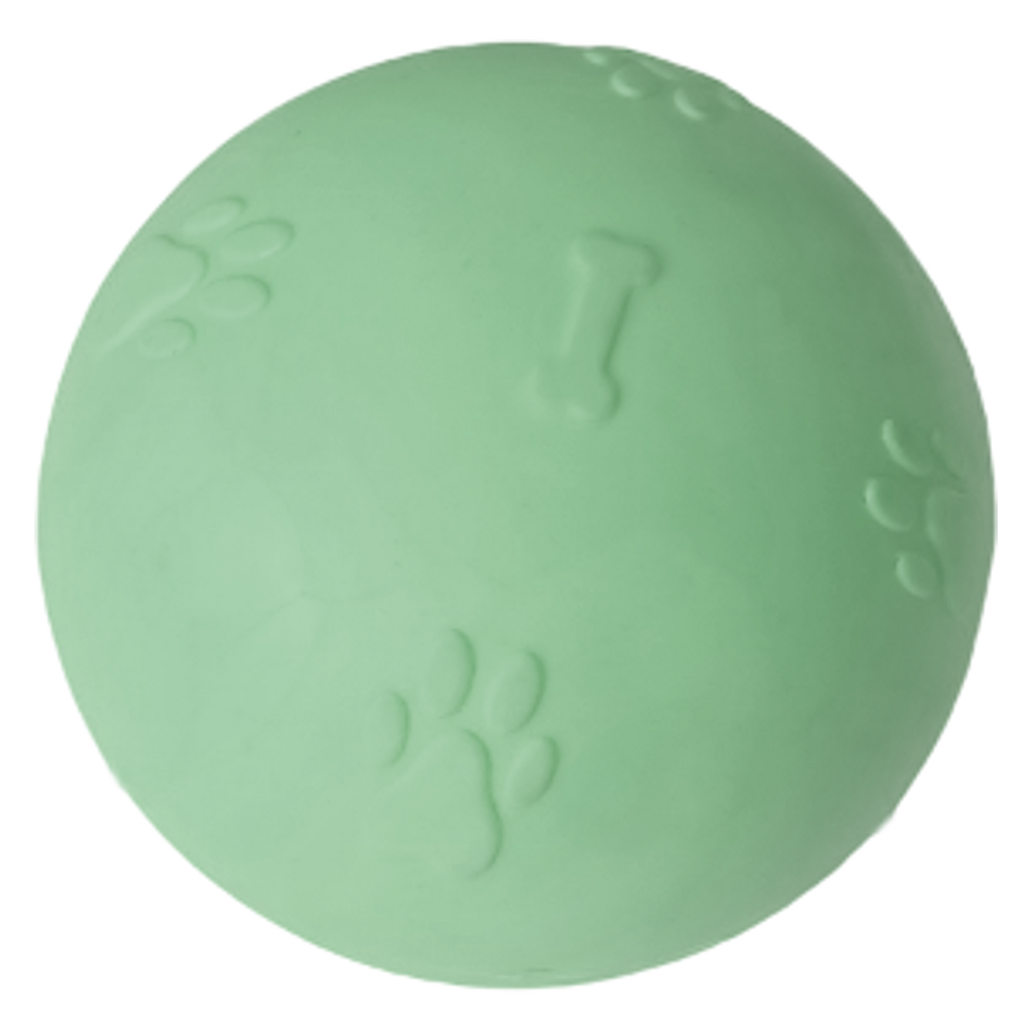 Pati Desenli Termoplastik Sert Köpek Oyun Topu 8 cm Large Yeşil