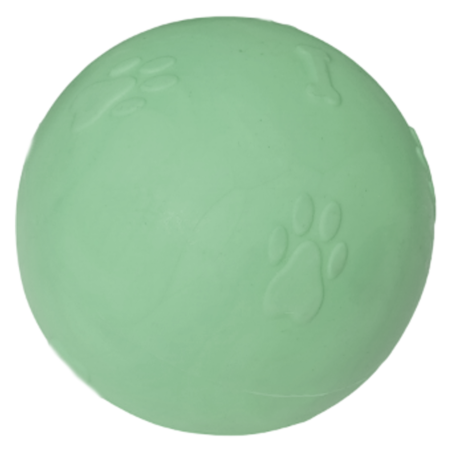 Pati Desenli Termoplastik Sert Köpek Oyun Topu 7 cm Medium Yeşil