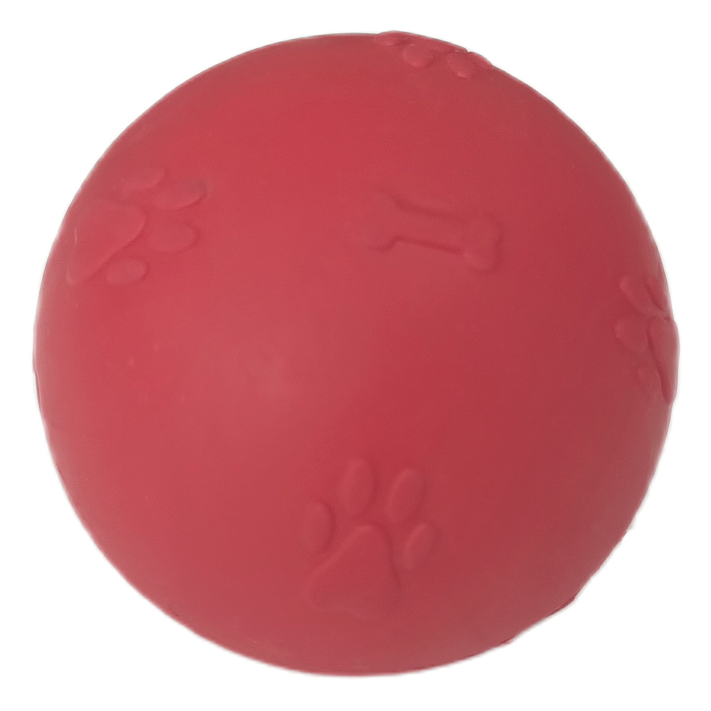 Pati Desenli Termoplastik Sert Köpek Oyun Topu 7 cm Medium Kırmızı
