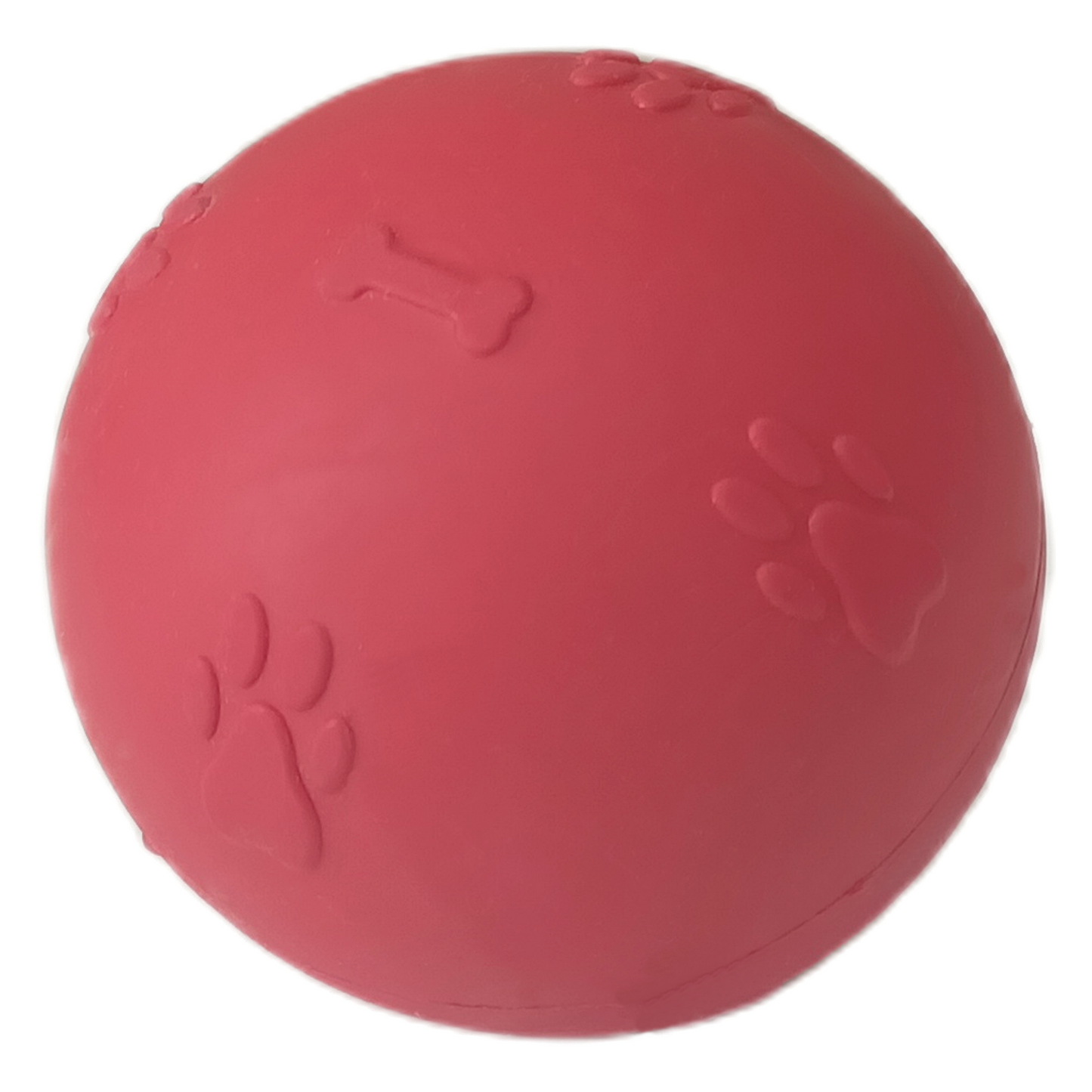 Pati Desenli Termoplastik Sert Köpek Oyun Topu 8 cm Large Kırmızı