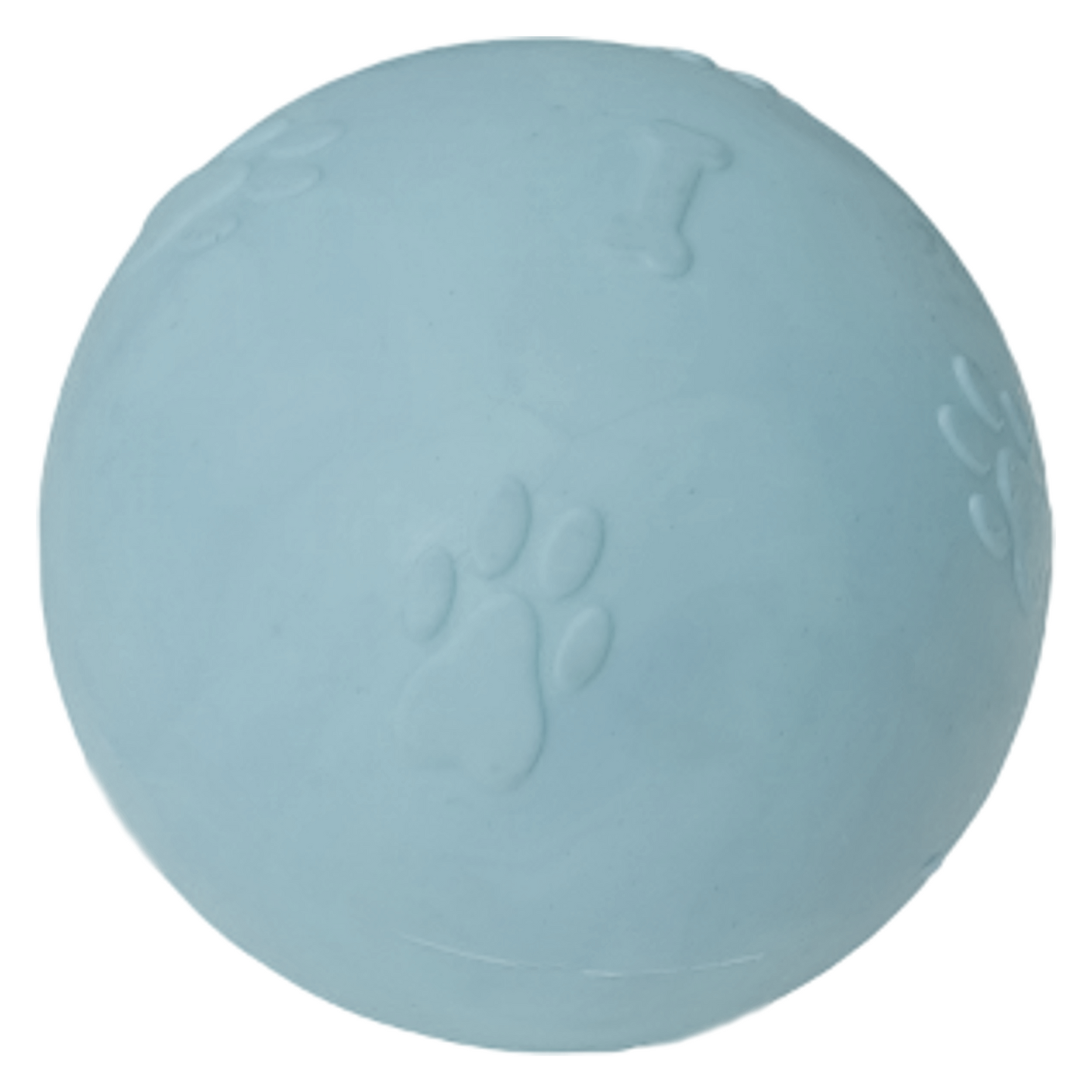 Pati Desenli Termoplastik Sert Köpek Oyun Topu 8 cm Large Açık Mavi