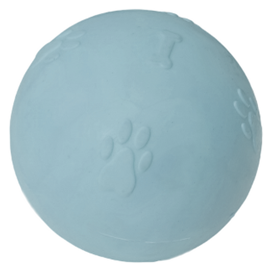Pati Desenli Termoplastik Sert Köpek Oyun Topu 7 cm Medium Açık Mavi