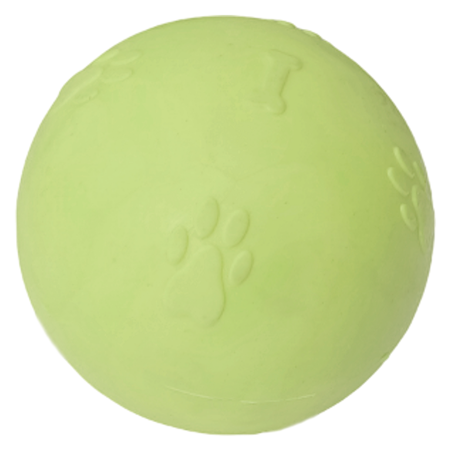 Pati Desenli Termoplastik Sert Köpek Oyun Topu 7 cm Medium Sarı