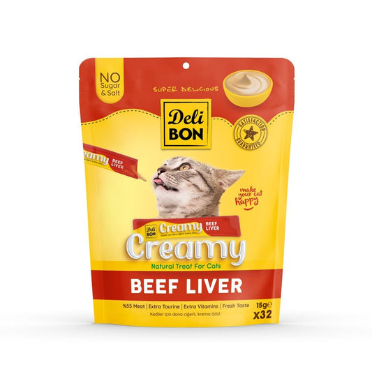Delibon Krema Kedi Ödül Maması 15g 32 Adet Dana Ciğerli
