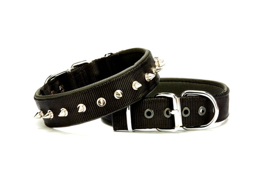 Doggie Çivi Desenli Köpek Tasması 3*55 cm Siyah