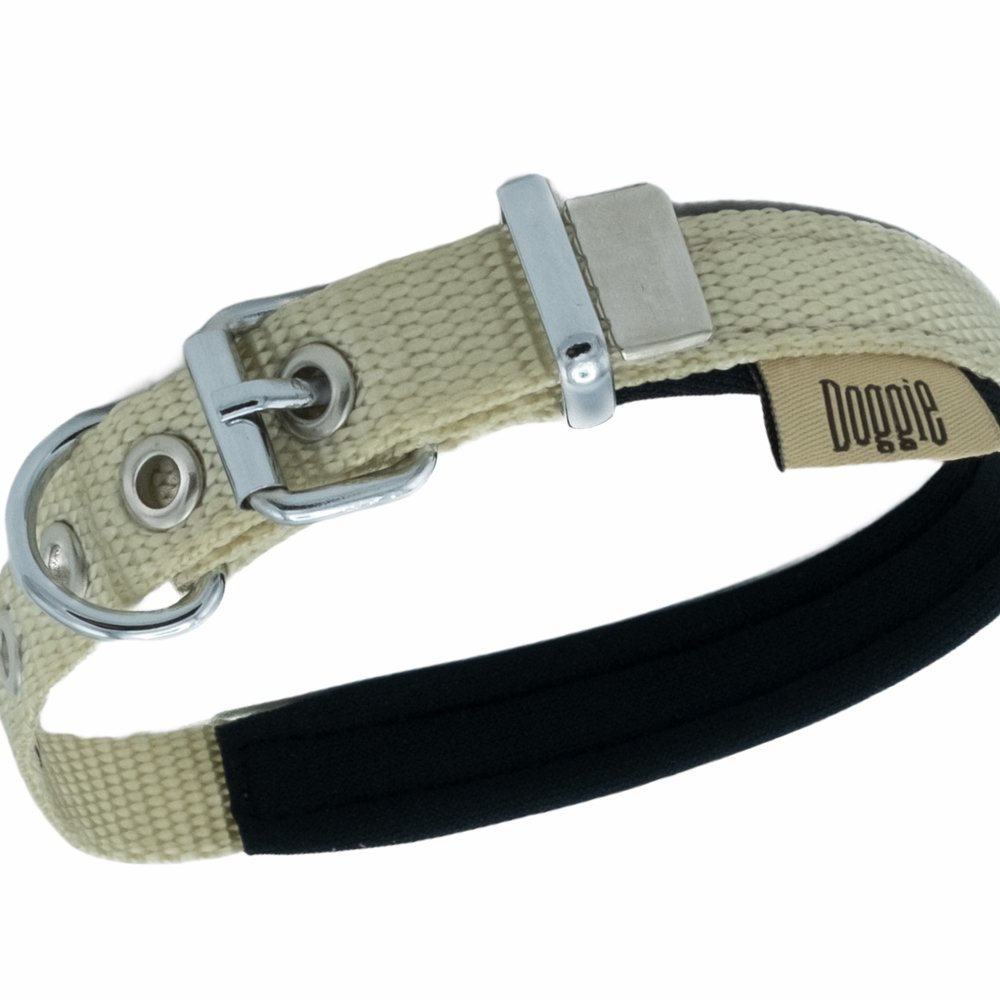 Doggie Softlu Köpek Boyun Tasması 1,5 cm x 30 cm Haki