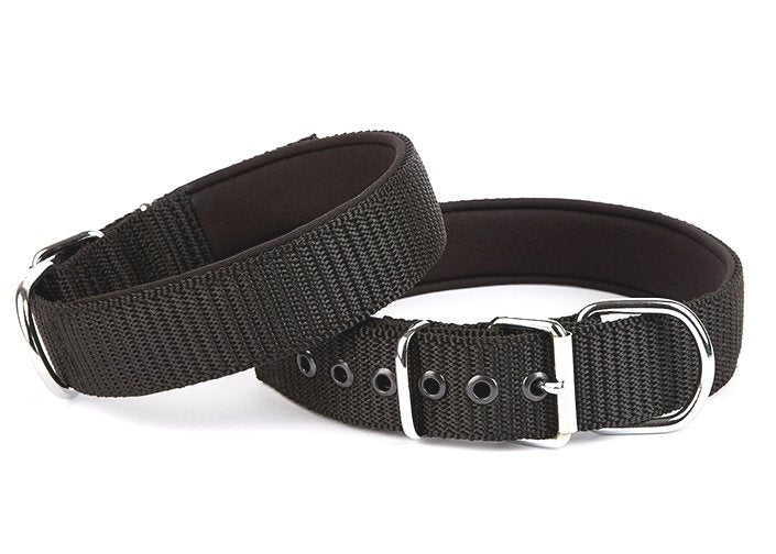 Doggie Konfor Seri Dokuma Köpek Boyun Tasması 4x52-60cm Siyah