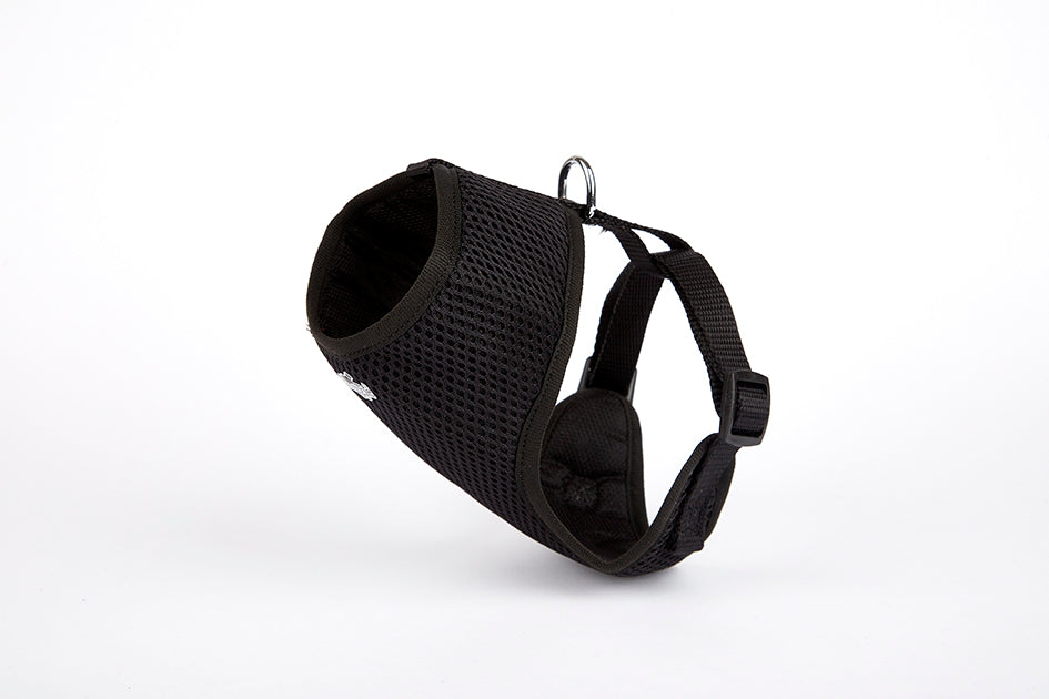 Doggie Havalı Dokumadan Küçük Irk Köpek Göğüs Tasması 2 x 50-60 cm Siyah