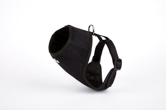 Doggie Havalı Dokumadan Küçük Irk Köpek Göğüs Tasması 2 x 50-60 cm Siyah