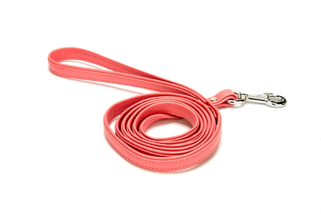 Doggie Flotter El Yapımı Deri Köpek Gezdirme Kayışı 1,5 cm x 150 cm Pembe