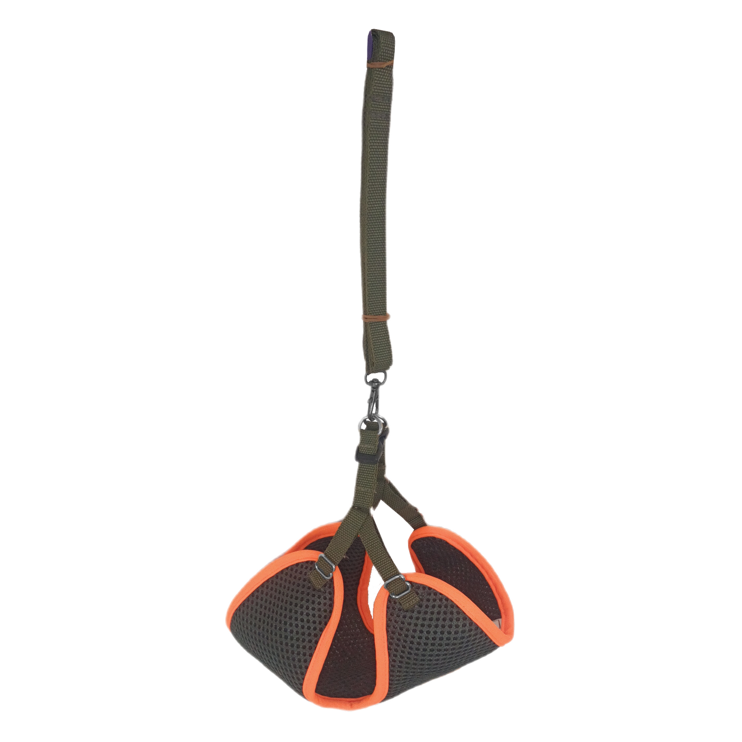 Kedi Köpek Havalı Göğüs Tasma Seti Medium 36-43 cm + 130 cm Haki Turuncu
