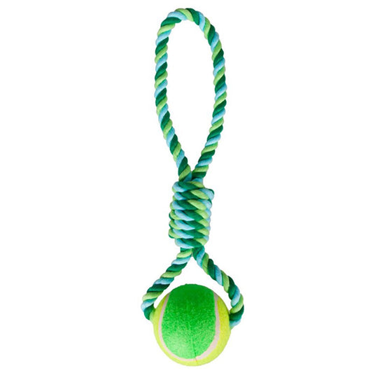 Flamingo Tenis Toplu İp Köpek Oyuncağı 10 cm