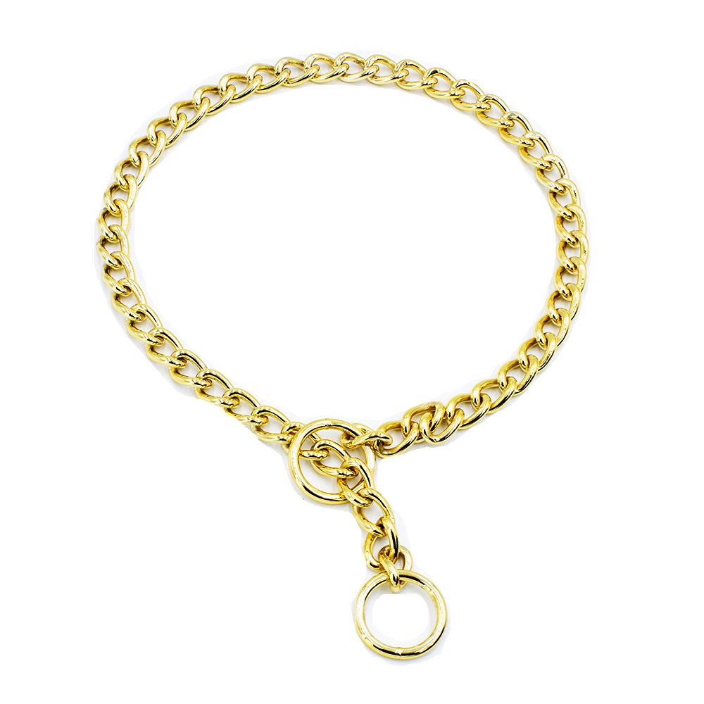 Doggie Eğitim Serisi Zincirli Köpek Boyun Tasması 3x50-50cm - Gold