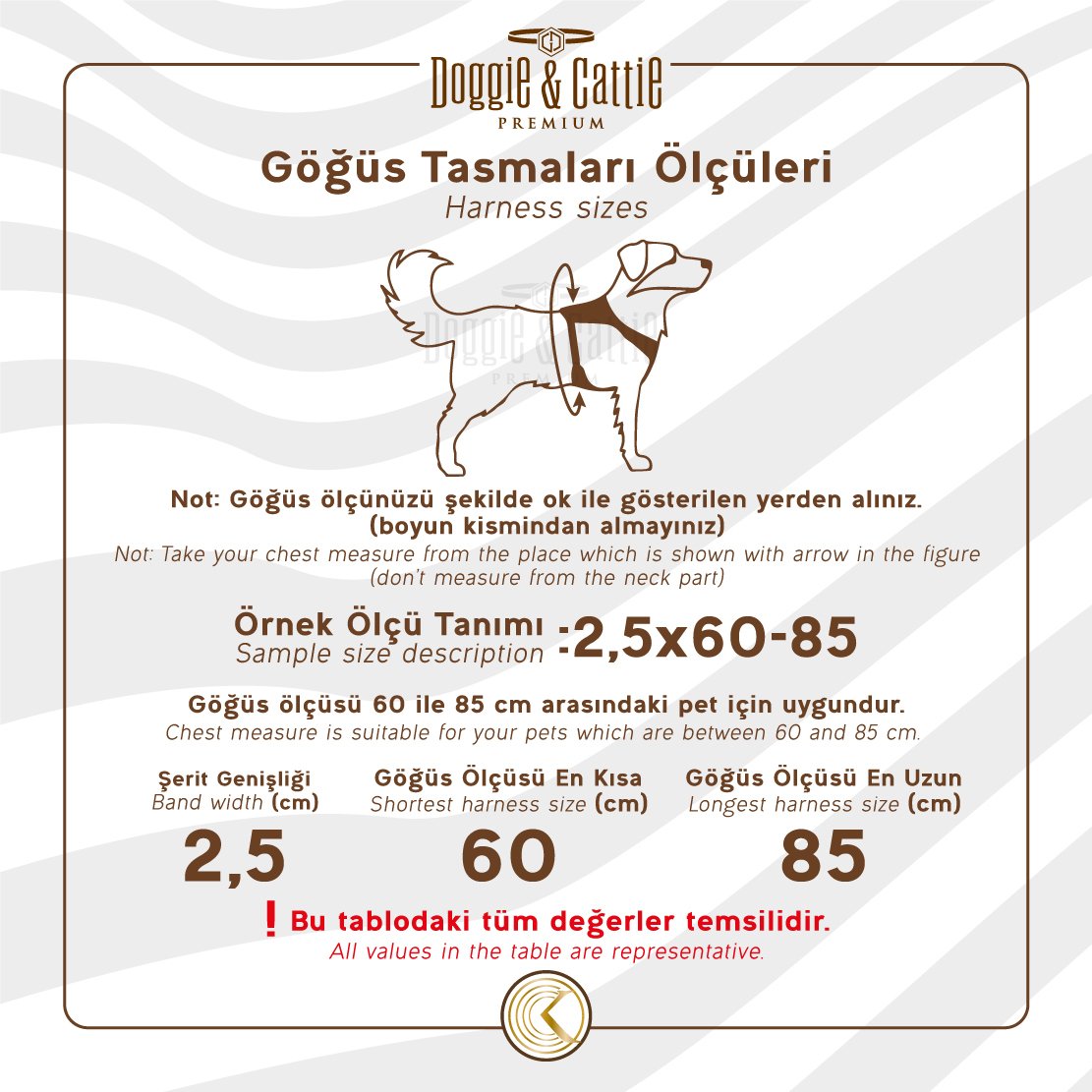 Doggie Comfort Ronin Köpek Bel Tasması 3cm-75 x 85 cm 3X-Large Turuncu