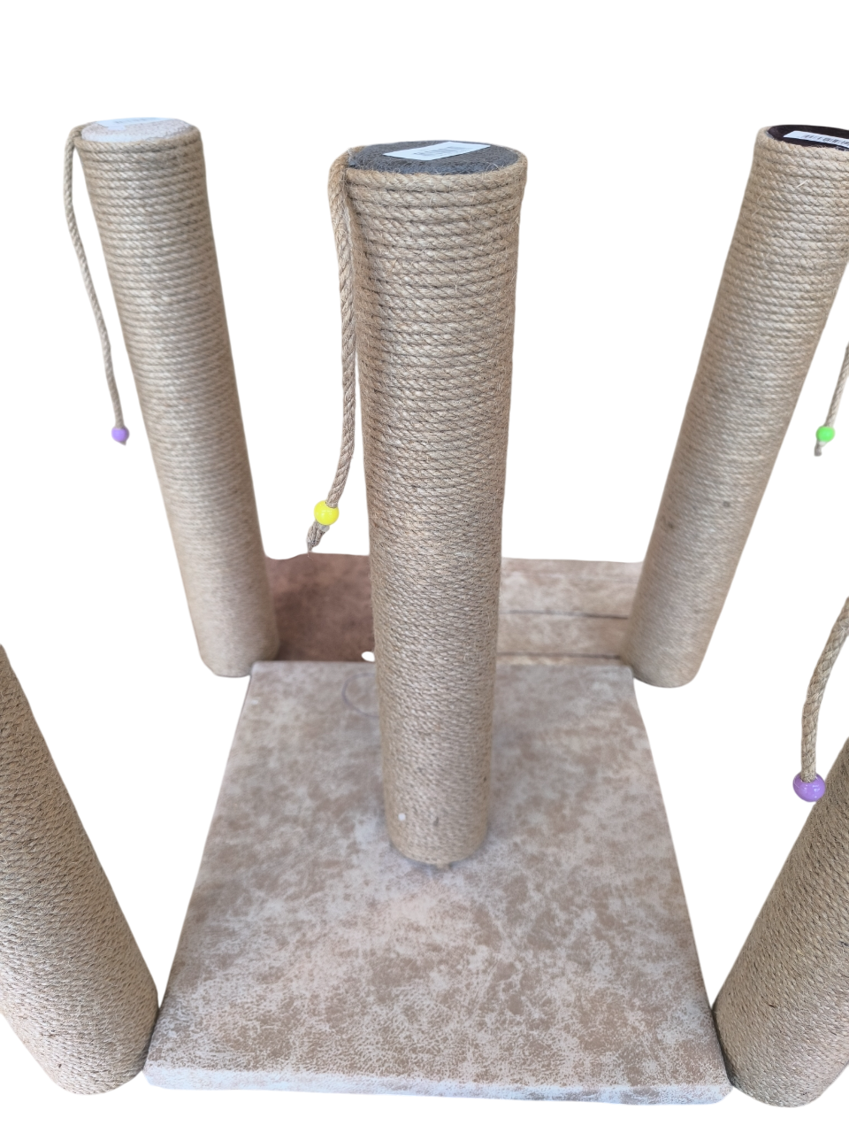 Kare Tabanlı Doğal Jut Kedi Tırmalama Tahtası 40 cm Karışık