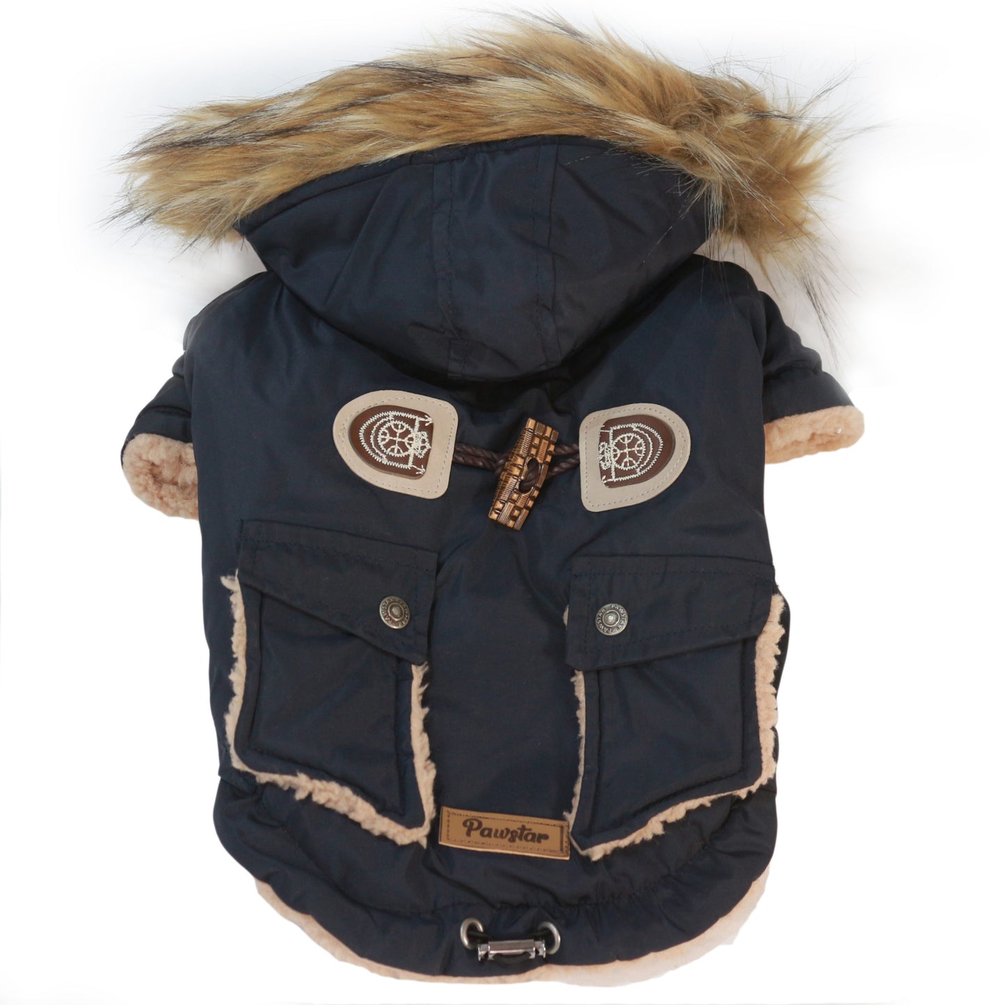 Antler Buttoned Coat Küçük Irklar İçin Kapşonlu Köpek Montu Medium