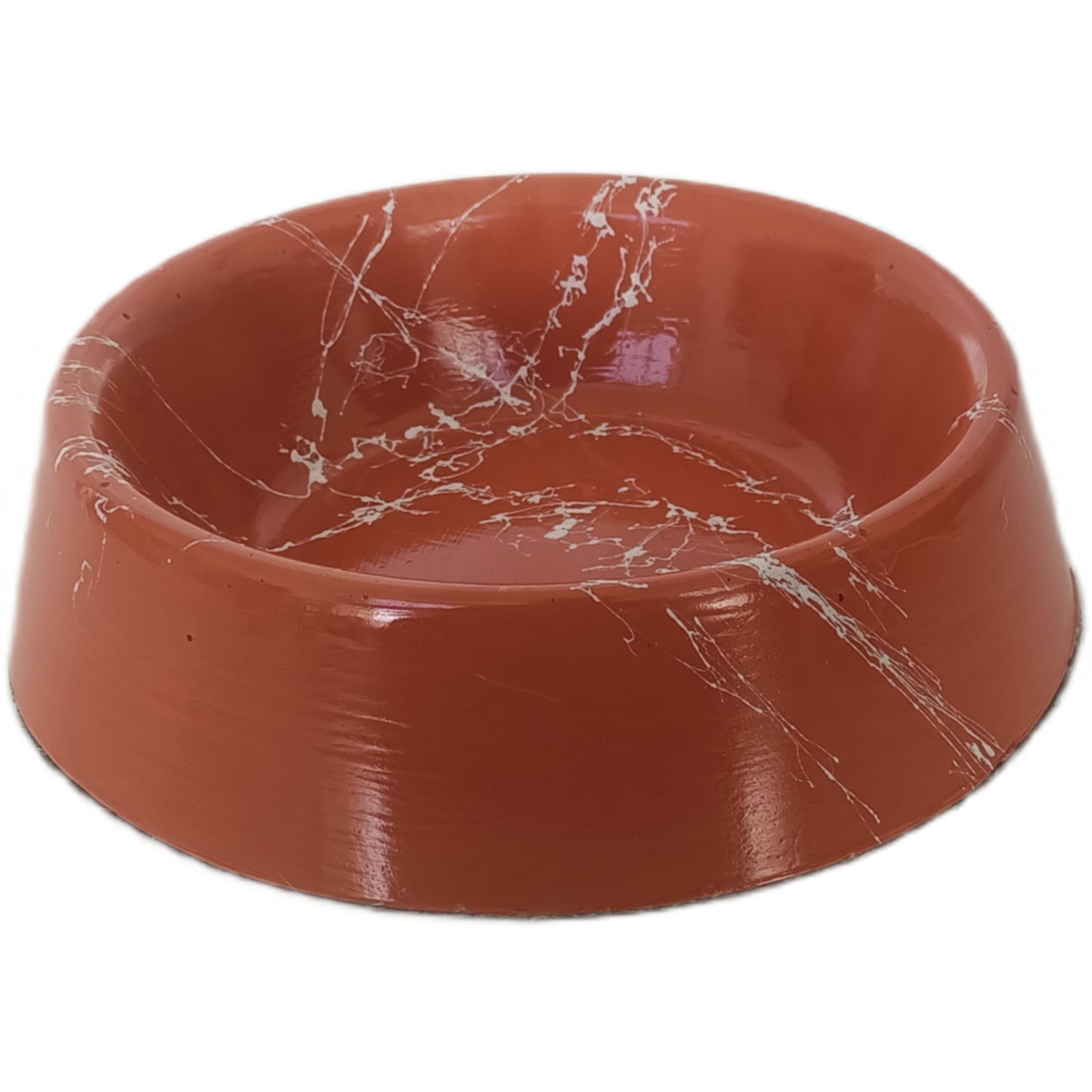 Markapet Elegans Seri Mermerit Kaymaz Tabanlı Kedi Köpek Mama Su Kabı 500 ml 16 oz Kiremit