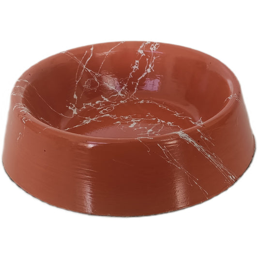 Markapet Elegans Seri Mermerit Kaymaz Tabanlı Kedi Köpek Mama Su Kabı 750 ml 24 oz Kiremit
