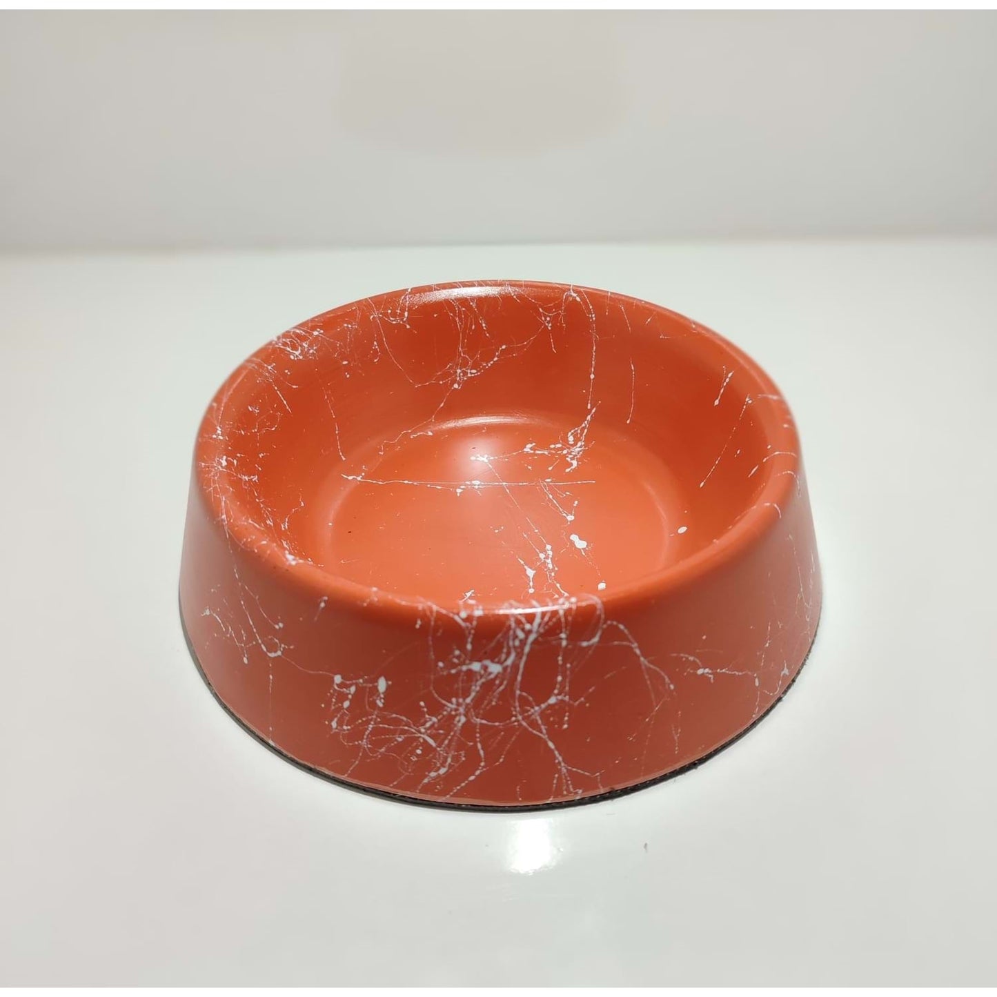Markapet Elegans Seri Mermerit Kaymaz Tabanlı Kedi Köpek Mama Su Kabı 750 ml 24 oz Kiremit