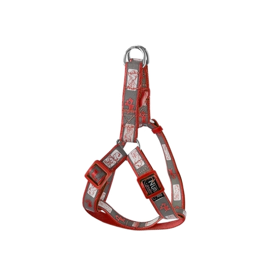 Köpek Göğüs Tasma Seti Köpek Desenli 120 cm-34 cm-47 cm Turuncu