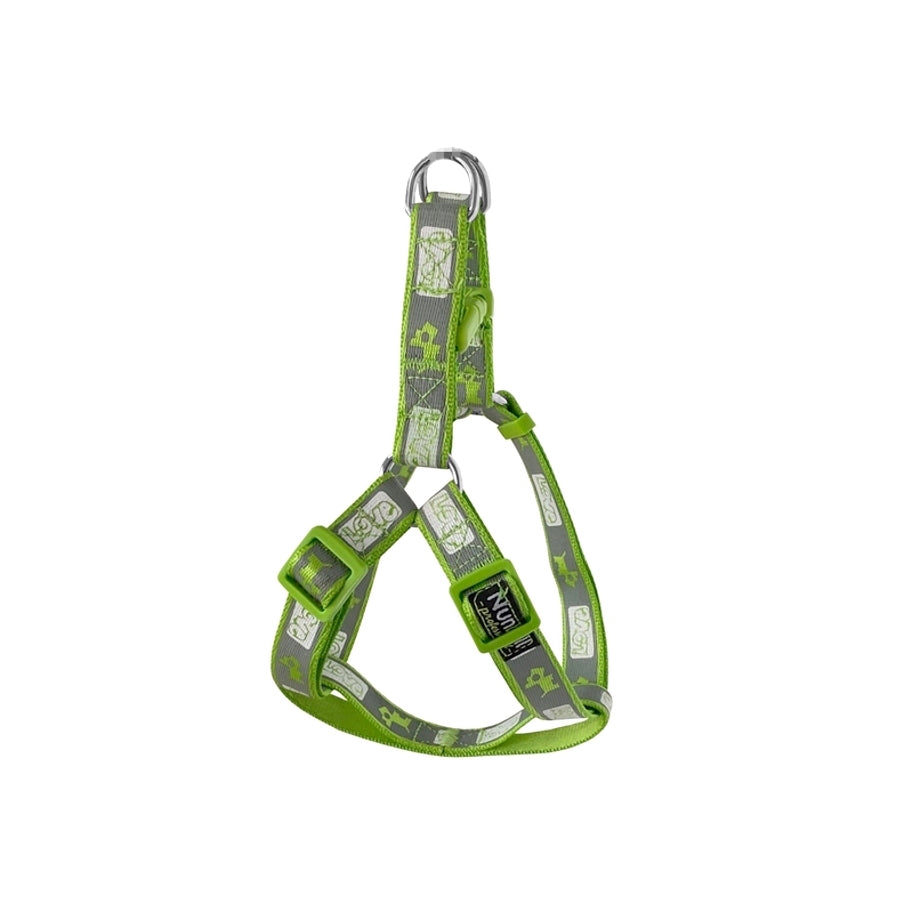 Köpek Göğüs Tasma Seti Köpek Desenli 120 cm-47 cm-67 cm Yeşil